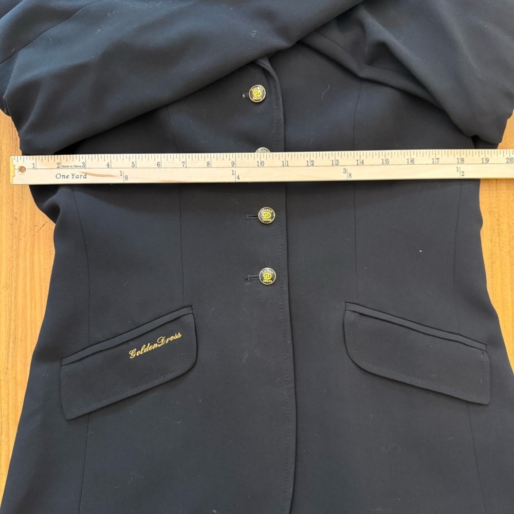Vintage Golden Dress Black Equestrian Show Jacket Made in Germany Size 14 - Picture 11 of 16